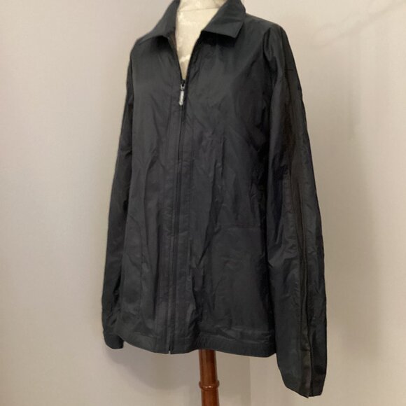 NEW! JHANE BARNES LEATHER NYLON MOTO SPORTS JACKET XXL CITY MODERN CONTEMPORARY